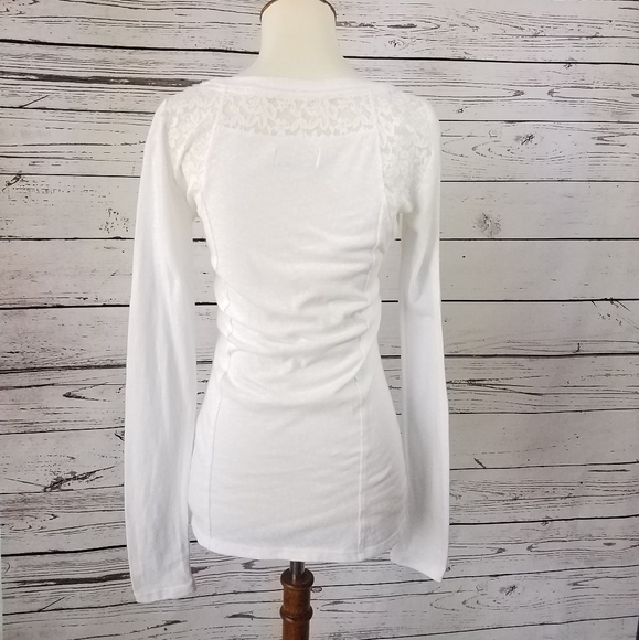 🍋3/$30 Gilly Hicks White Lace Long Sleeve  NWOT - Picture 3 of 8